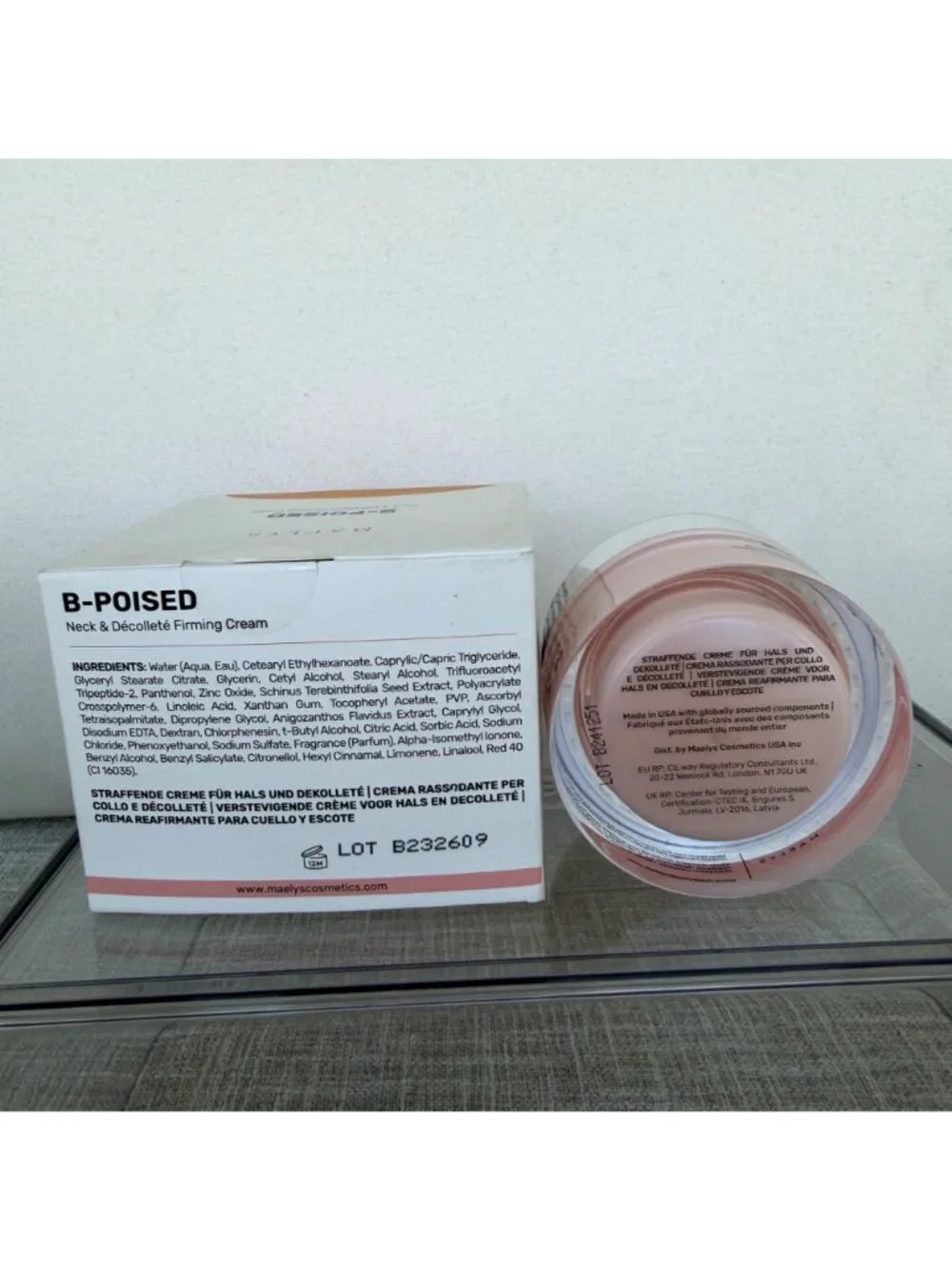$54 NEW MAELYS B-POISED NECK & DÉCOLLETÉ FIRMING CREAM 50ML